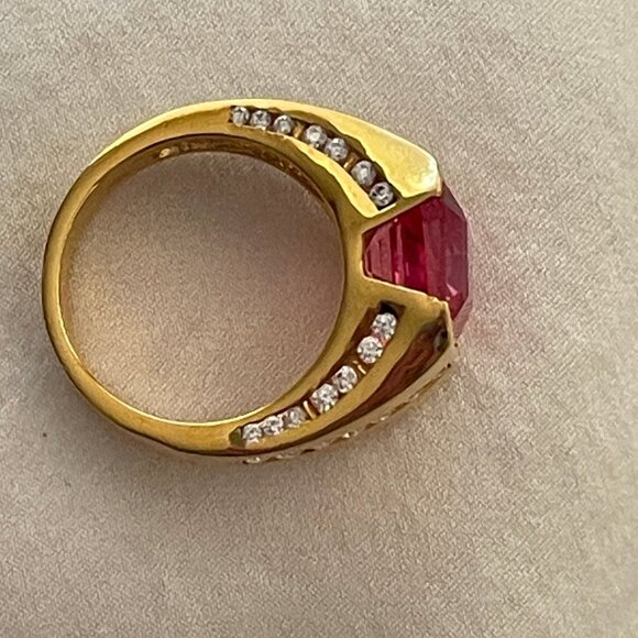 Sunset Padparadscha Sapphire Baguette 7.10ct Size 6 - Picture 8 of 11